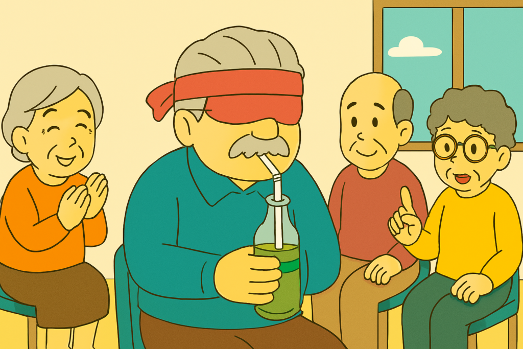 「目かくしジュースチャレンジ」の基本のルールと遊び方