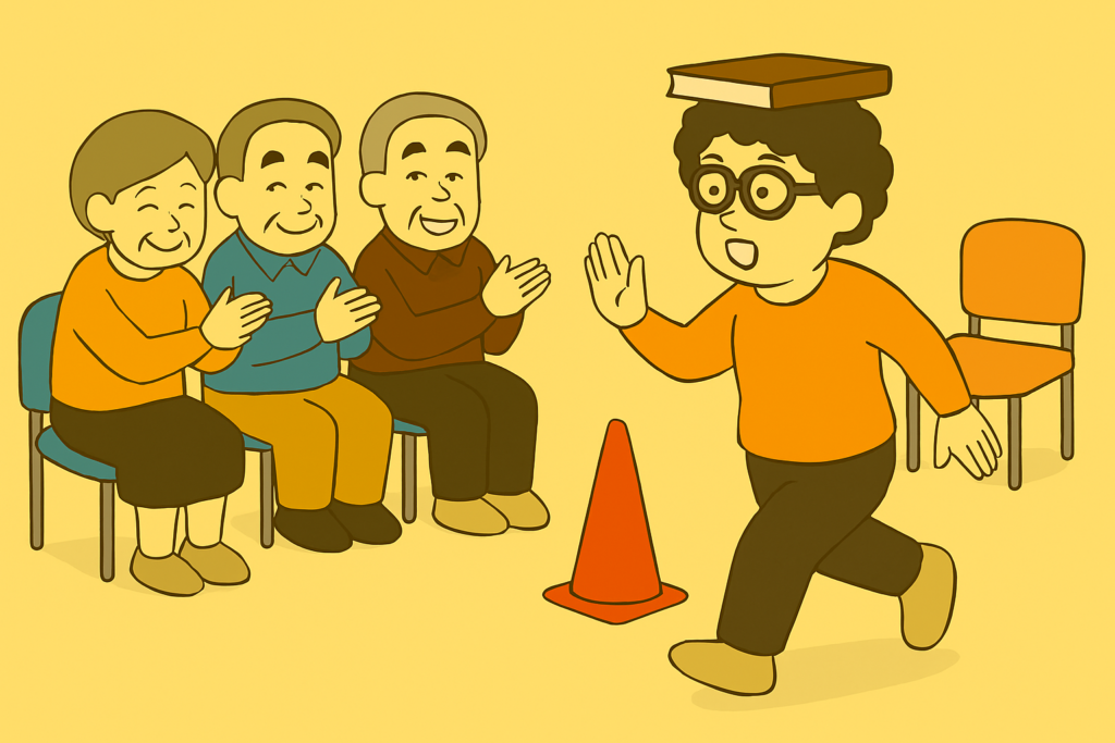 「頭のせリレーチャレンジ」の基本のルールと遊び方