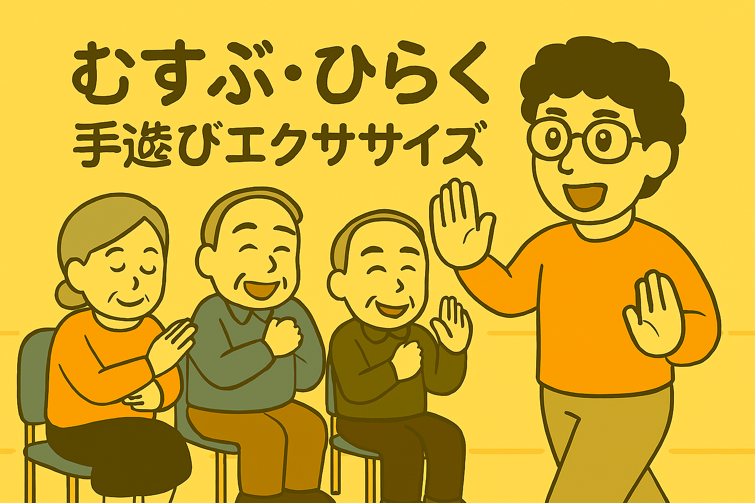 高齢者向けレクリエーション「むすぶ・ひらく手遊びエクササイズ」