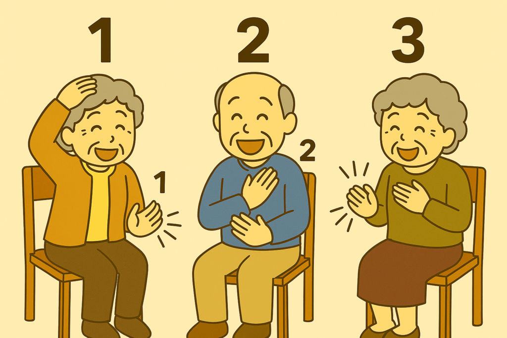 つられちゃダメよ手拍子ゲーム｜基本のやり方（高齢者向けアレンジ）