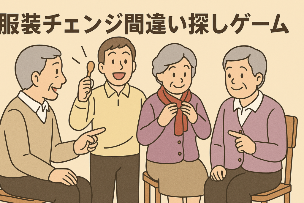 高齢者向けレクリエーション「服装チェンジ間違い探しゲーム」完全ガイド