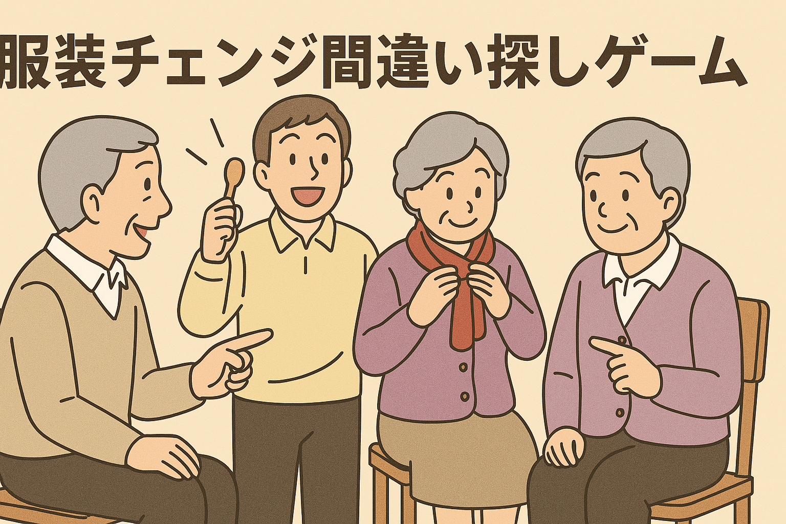 高齢者向けレクリエーション「服装チェンジ間違い探しゲーム」完全ガイド